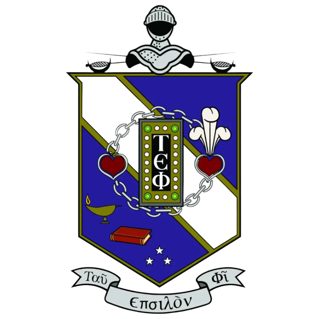 The official Tau Epsilon Phi fraternity crest, representing the Tau Epsilon Phi collection of custom rugs by Sirenicate Rugs.