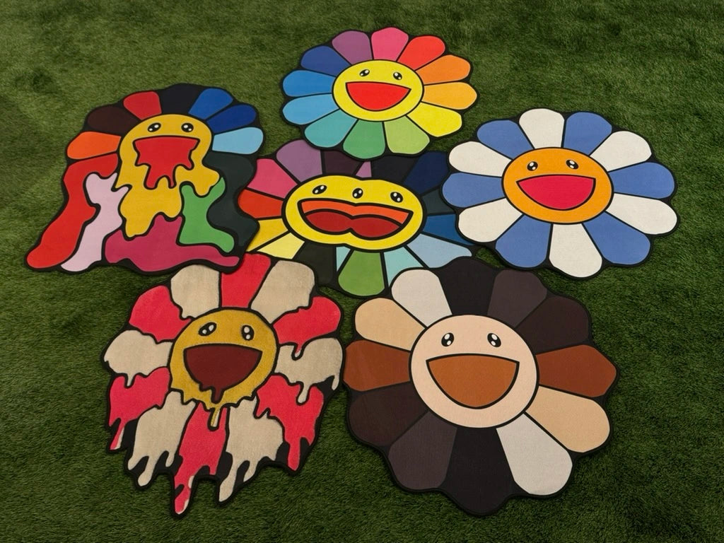 Murakami Flower Inspired Custom Rugs Collection