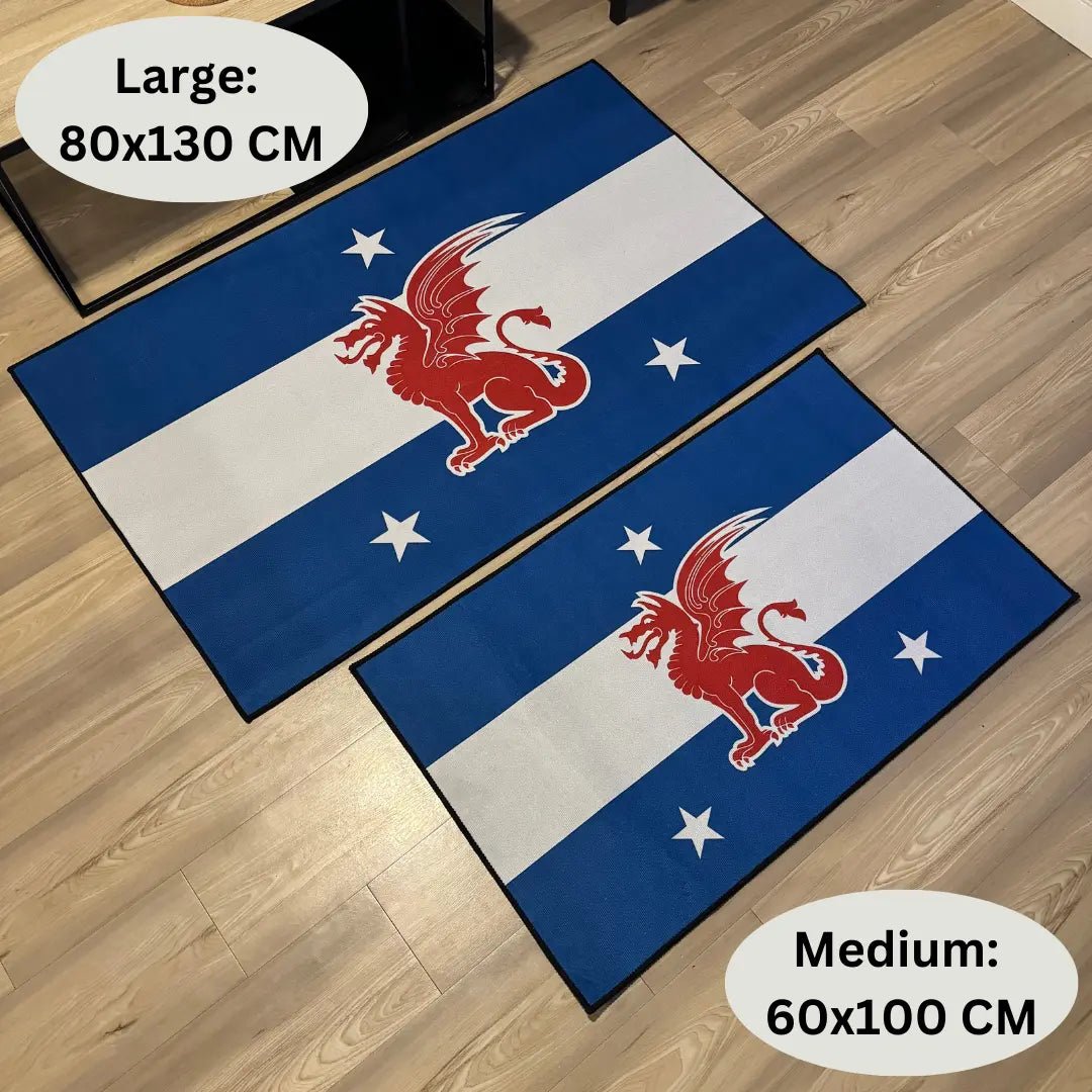 Beta Theta Pi Custom Fraternity Rug – Dragon Flag Design - Custom Rug | Sirenicate Rugs