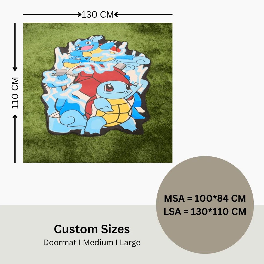 Blastoise Evolution 2 Rug - Custom Rug | Sirenicate Rugs