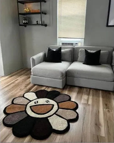 Brown Flower Custom Rug - Custom Rug | Sirenicate Rugs