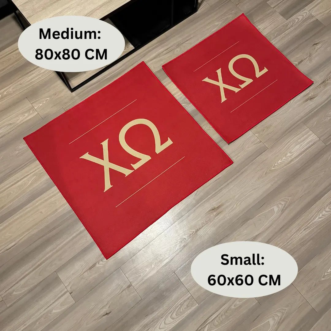 Chi Omega Custom Rug - Official Sorority Rug with Greek Letters - Custom Rug | Sirenicate Rugs