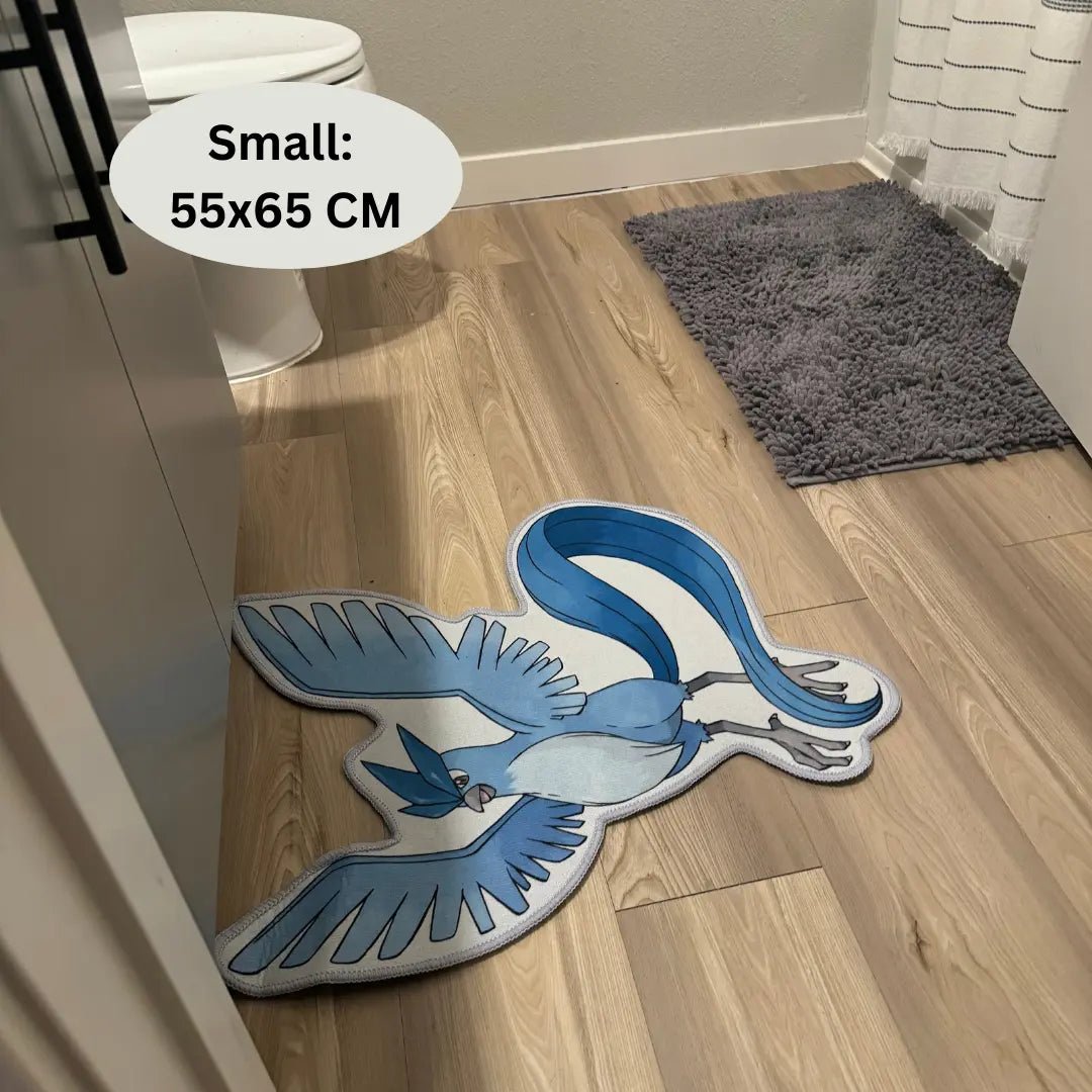 Custom Articuno Pokémon Rug - Legendary Blue Bird Design - Custom Rug | Sirenicate Rugs