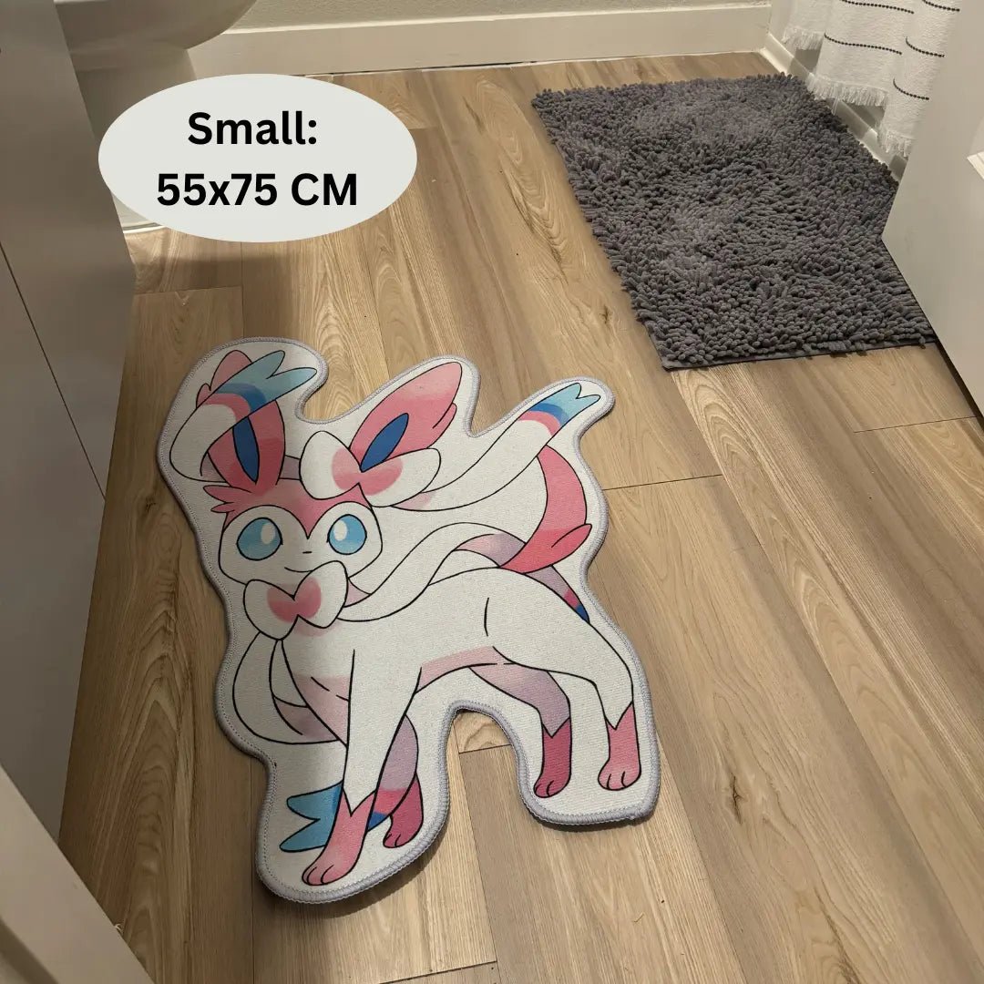 Custom Sylveon Pokemon Rug | Soft, High - Quality Area Rug for Pokemon Fans - Custom Rug | Sirenicate Rugs