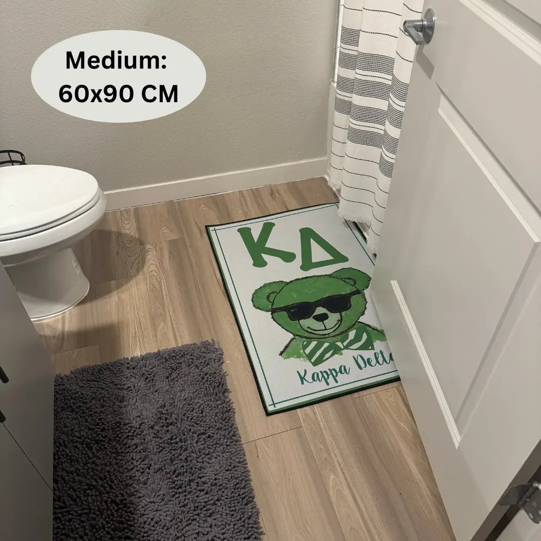 Kappa Delta Bear Custom Sorority Rug – Stylish Greek Life Decor - Custom Rug | Sirenicate Rugs