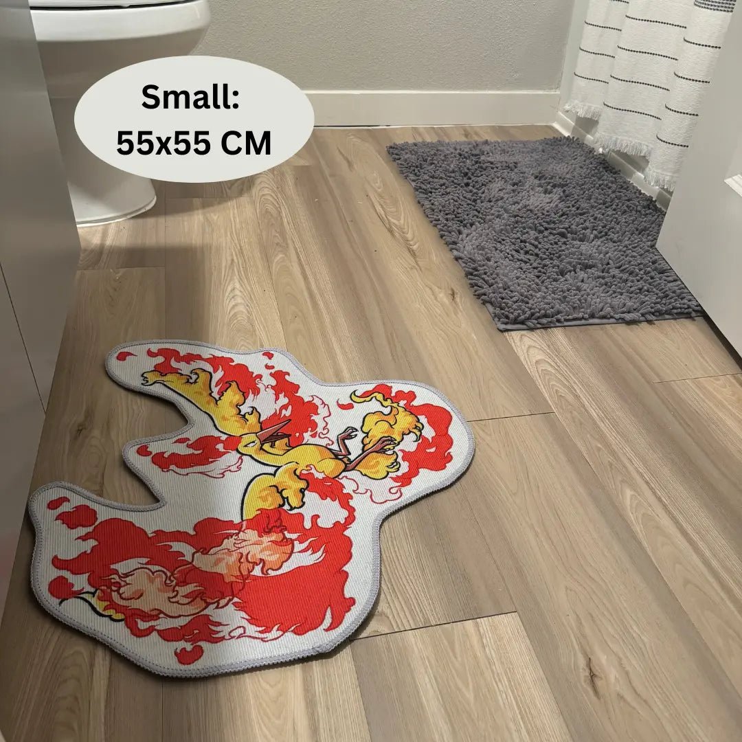 Moltres Pokémon Rug – Legendary Firebird Inspired Decor - Custom Rug | Sirenicate Rugs