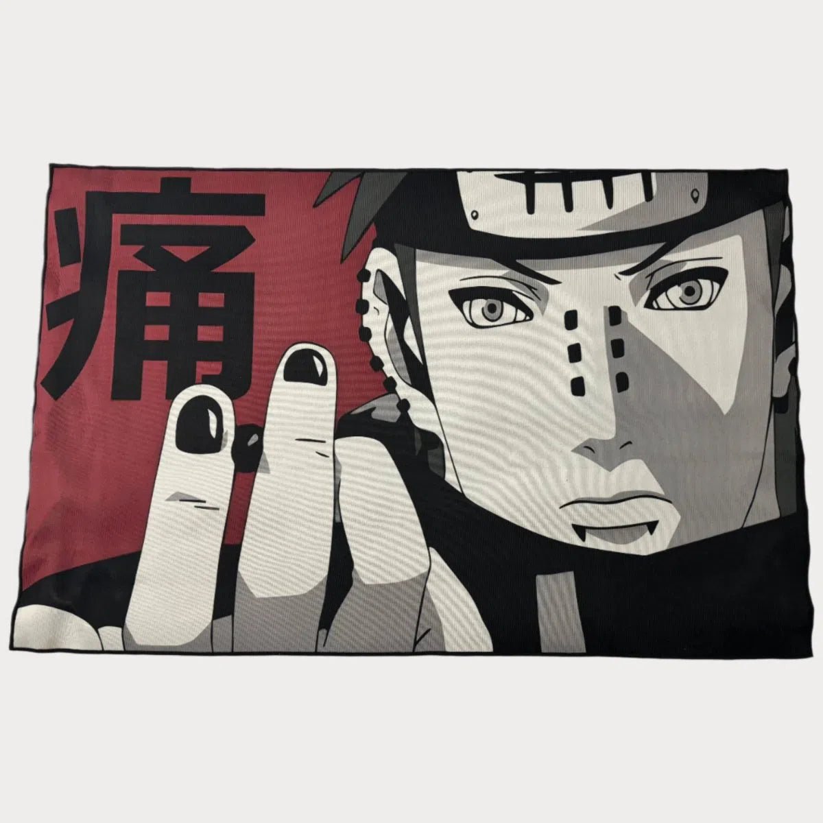 Pain Rug featuring Naruto's iconic antagonist in bold anime style, laid flat on a clean background.