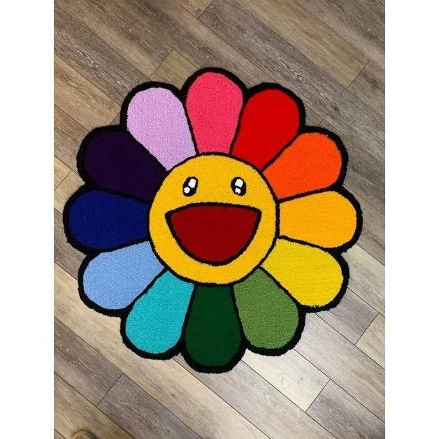 Rainbow Flower Custom Rug - Custom Rug | Sirenicate Rugs