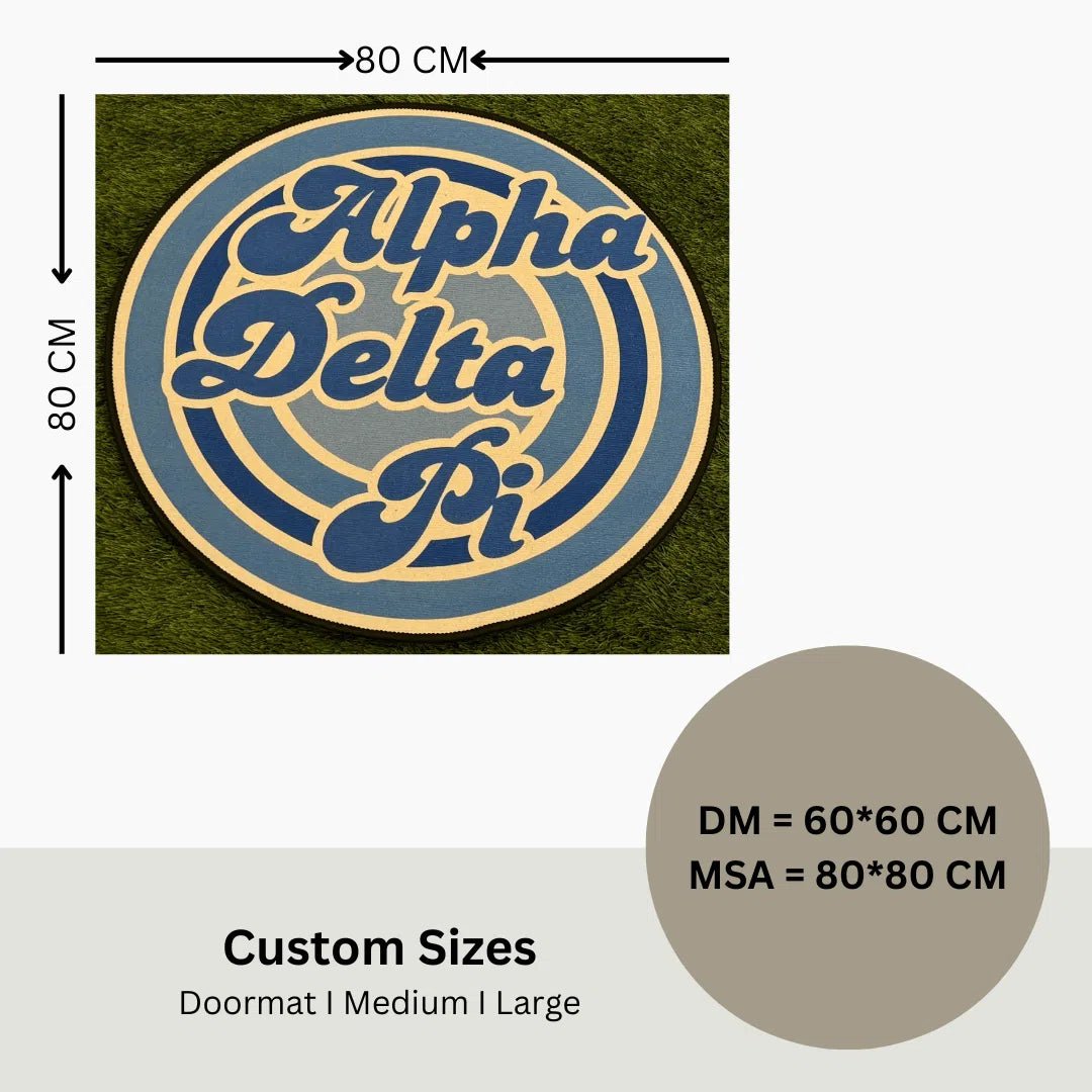 Retro Alpha Delta Pi Sorority Rug – Custom Greek Life Decor - Custom Rug | Sirenicate Rugs