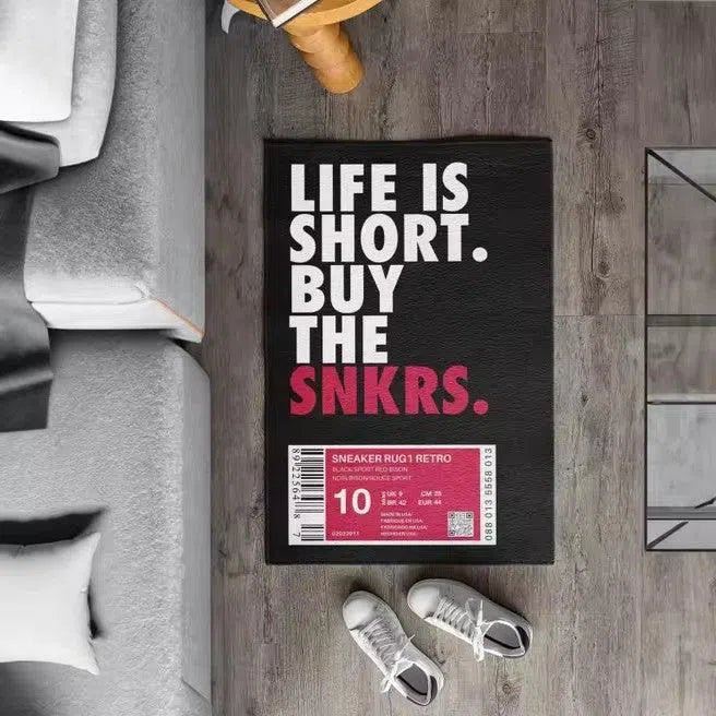 Sneaker Box Label Rug – Hype Pink Edition - Custom Rug | Sirenicate Rugs