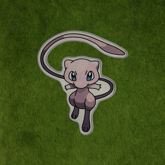 Classic Pokemon Rug for Collectors custom rug by Sirenicate Rugs, prominently displayed on a vibrant dark green turf background.
